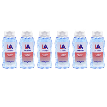Sport Activity Proof Power Gel Mega X-Treme Hold 10 Plus by L.A. Looks for Unisex - 20 oz Gel - Pack of 6