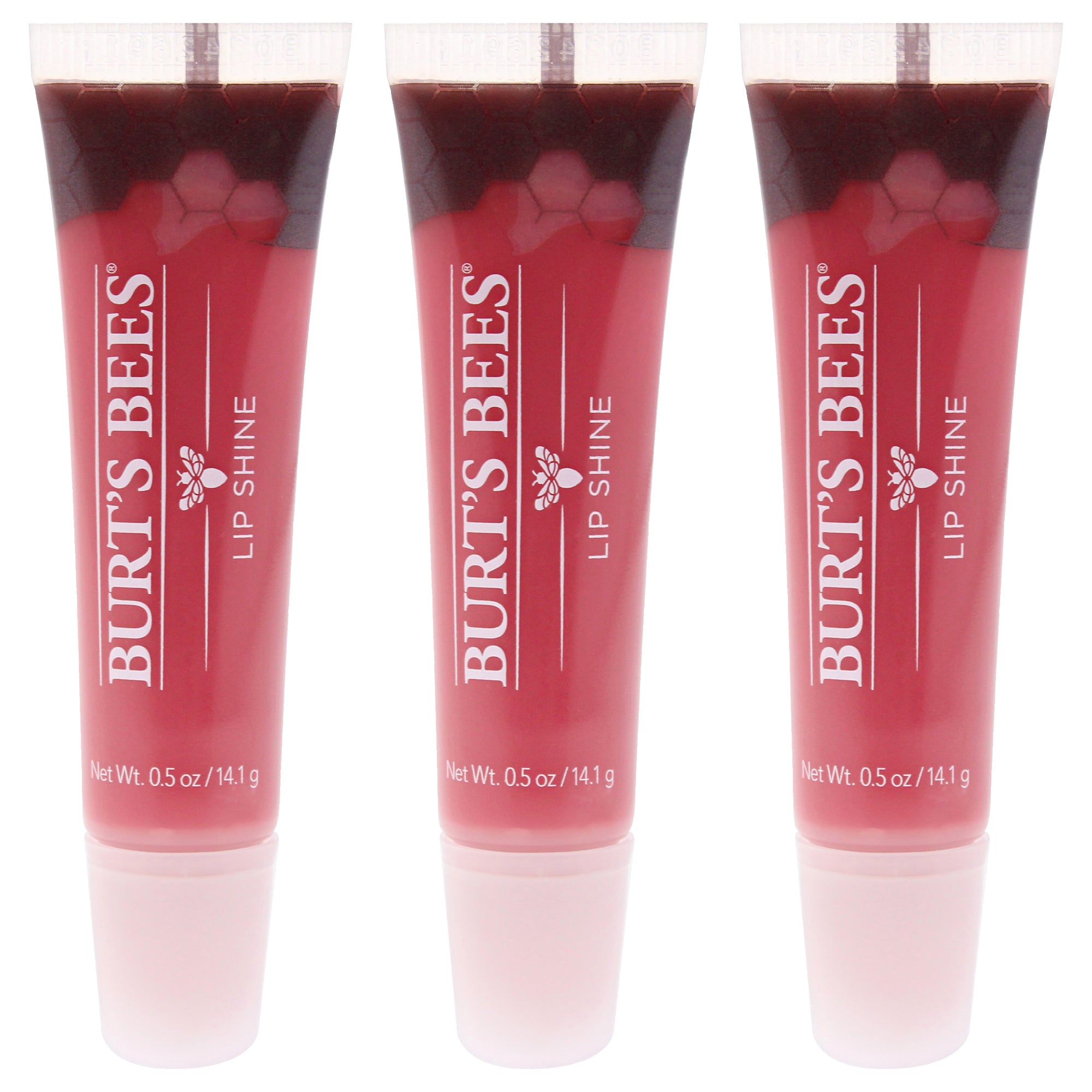 Burts Bees Lip Shine - 020 Blush by Burts Bees for Women - 0.5 oz Lip Gloss - Pack of 3
