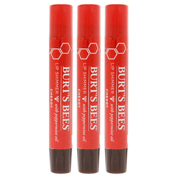 Burts Bees Lip Shimmer - Cherry by Burts Bees for Women - 0.09 oz Lip Shimmer - Pack of 3