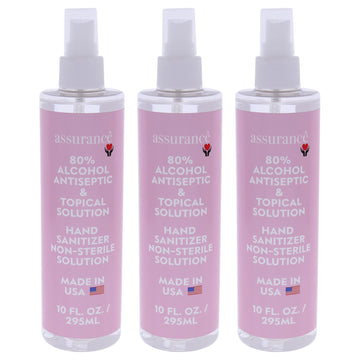 Hand Sanitizer Non-Sterile Solution by Assurance for Unisex - 10 oz Hand Sanitizer - Pack of 3