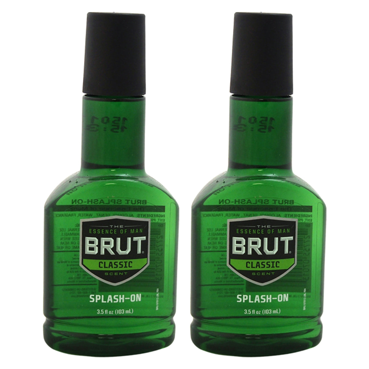 Classic Splash-On Original Fragrance by Brut for Men - 3.5 oz After Shave - Pack of 2