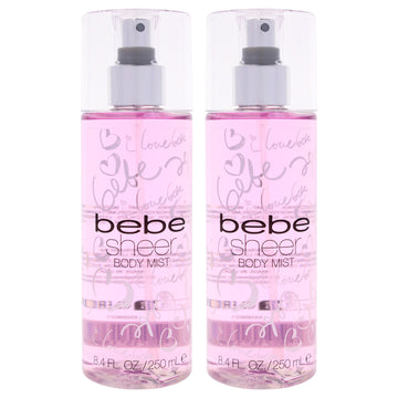 Bebe Sheer by Bebe for Women - 8.4 oz Body Mist - Pack of 2