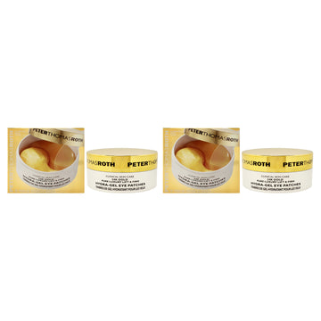 24K Gold Pure Luxury Lift & Firm Hydra-Gel Eye Patches by Peter Thomas Roth for Women - 60 Pc Patches + Spatula Eye Patches - Pack of 2