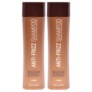 Acai Anti Frizz Shampoo by Brazilian Blowout for Unisex - 12 oz Shampoo - Pack of 2