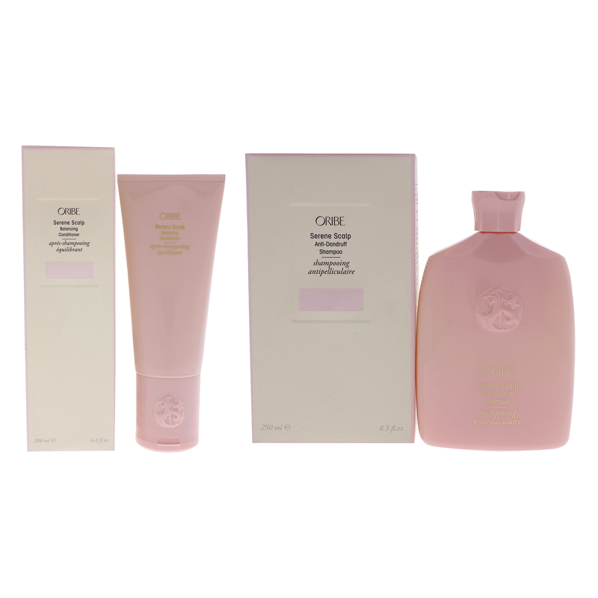 Serene Scalp Anti-Dandruff Shampoo and Conditioner Kit by Oribe for Unisex - 2 Pc Kit 8.5oz Shampoo, 6.8oz Conditioner