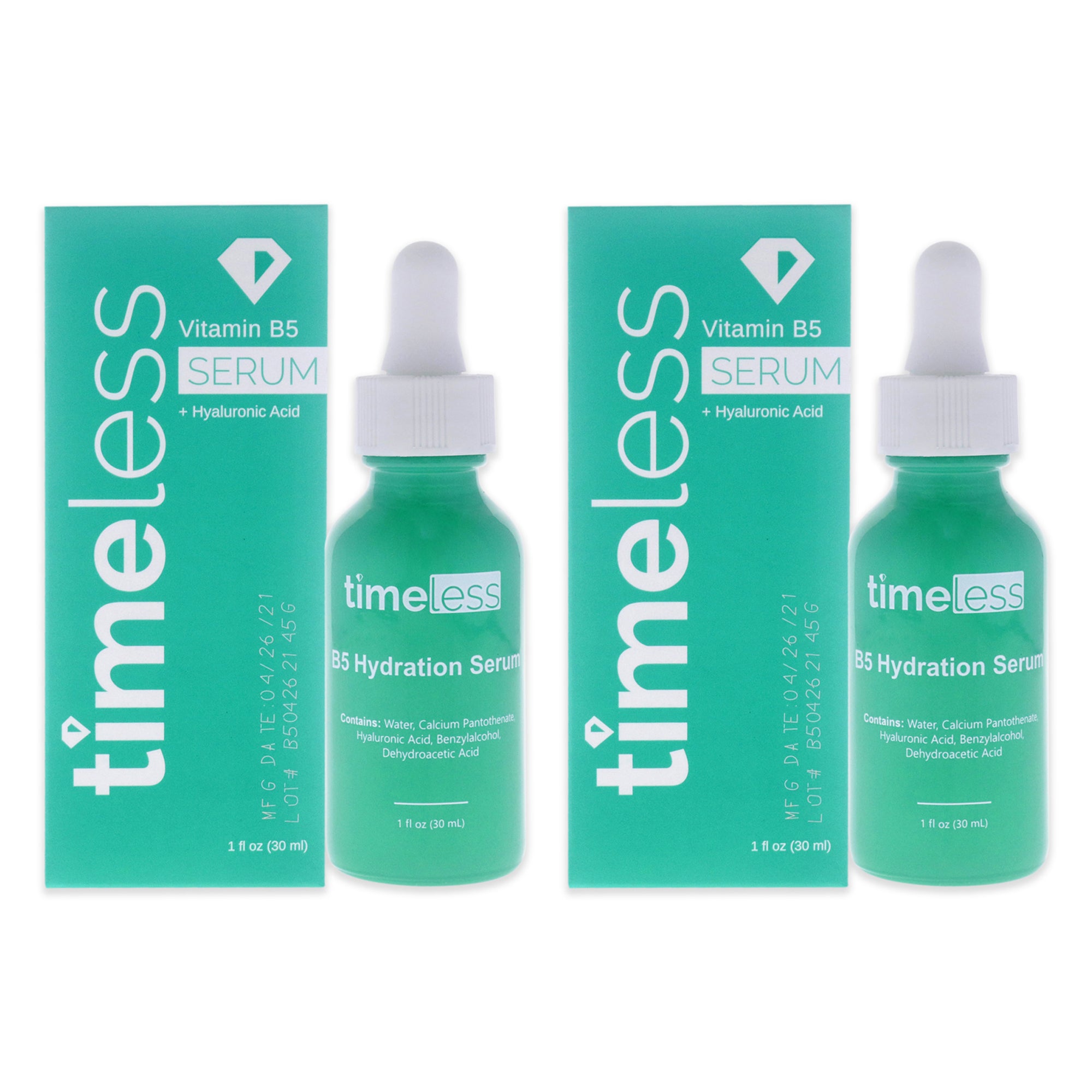 Vitamin B5 Hydration Serum by Timeless for Unisex - 1 oz Serum - Pack of 2