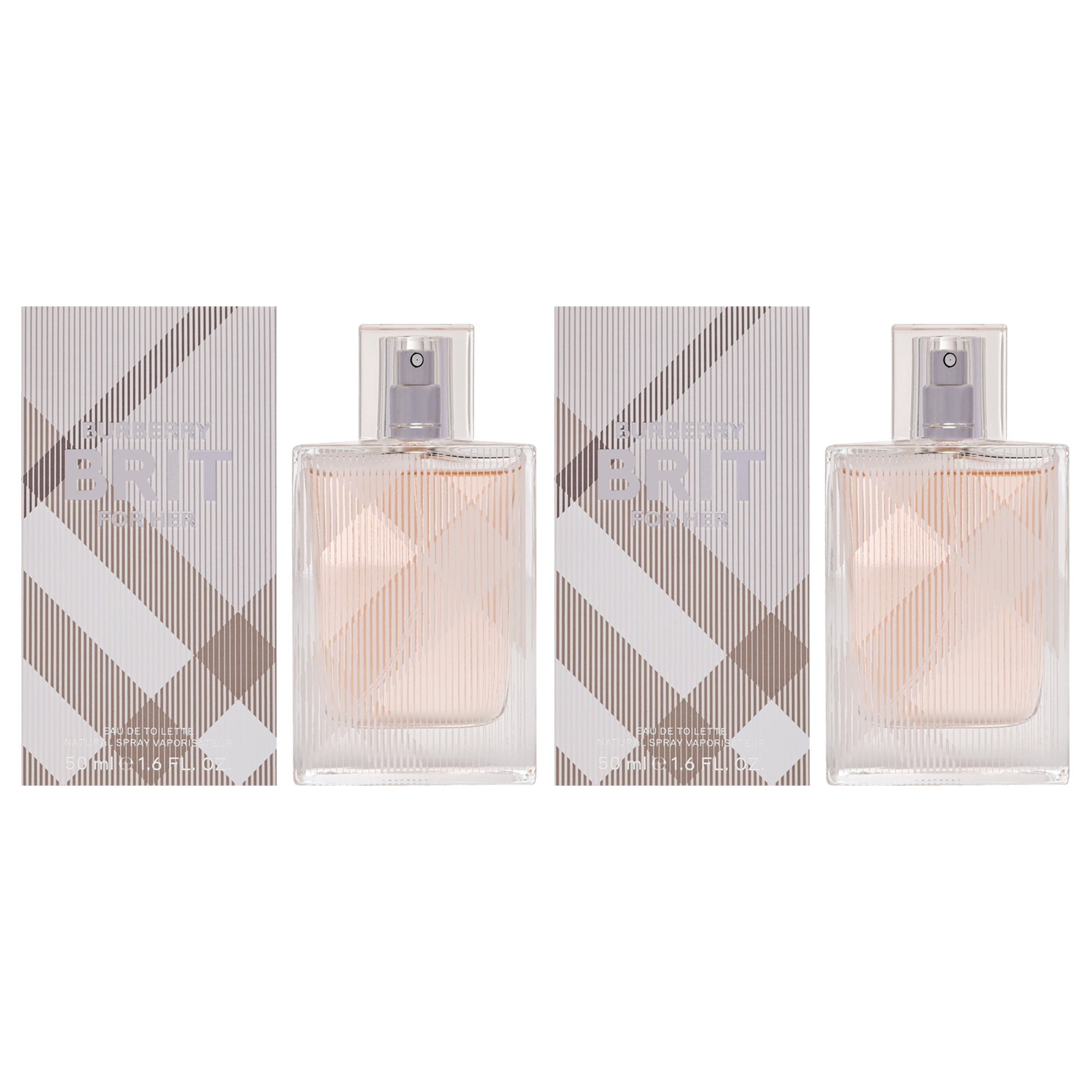 Burberry Brit by Burberry for Women - 1.6 oz EDT Spray - Pack of 2
