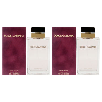 Dolce and Gabbana Pour Femme by Dolce and Gabbana for Women - 3.3 oz EDP Spray - Pack of 2