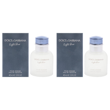 Light Blue by Dolce and Gabbana for Men - 1.3 oz EDT Spray - Pack of 2