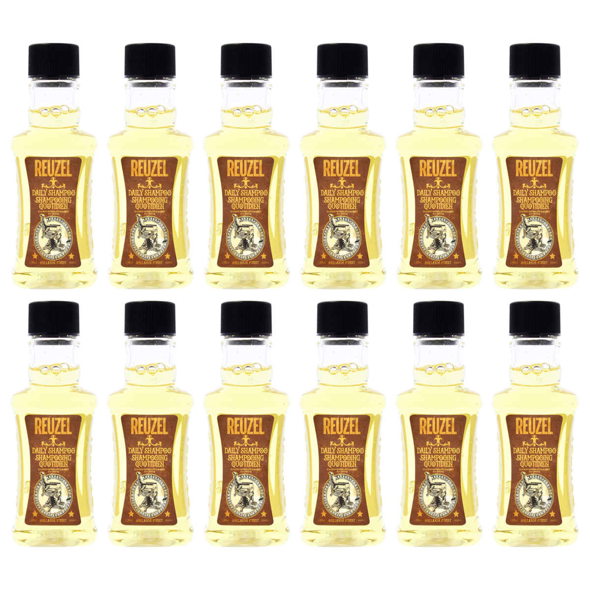 Daily Shampoo by Reuzel for Men - 3.38 oz Shampoo - Pack of 12