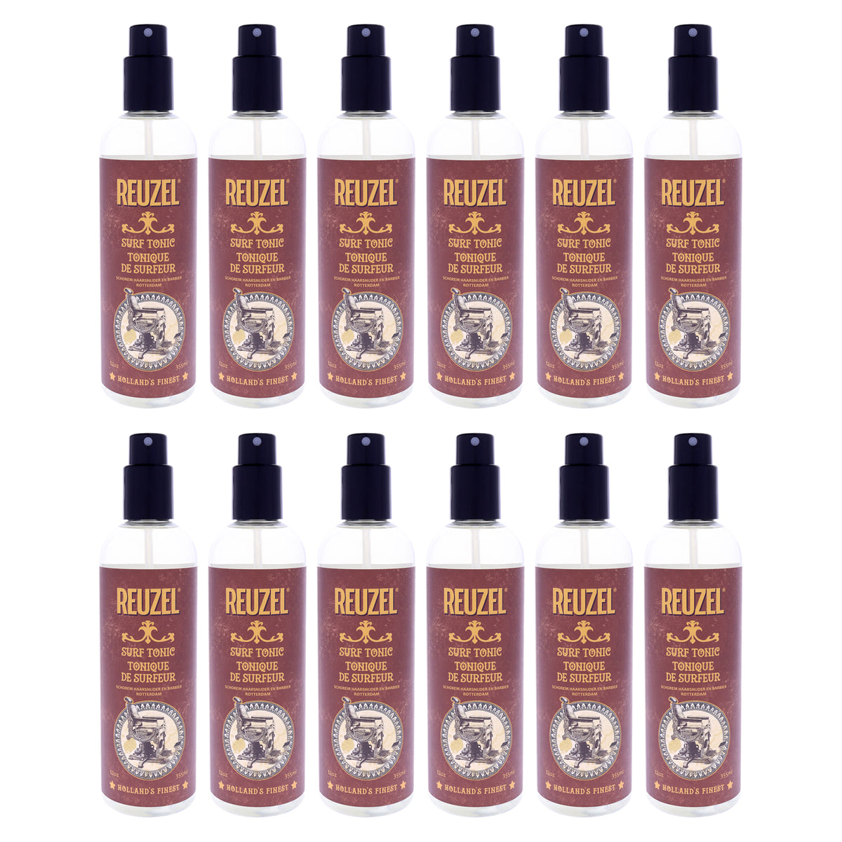 Surf Tonic Spray by Reuzel for Men - 12 oz Hair Spray - Pack of 12