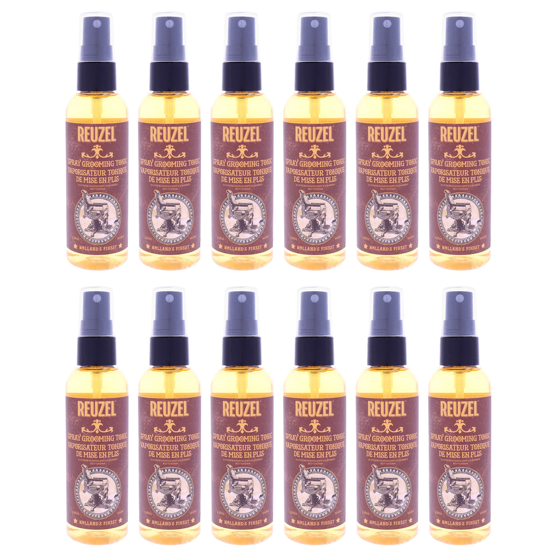 Spray Grooming Tonic by Reuzel for Men - 3.38 oz Hairspray - Pack of 12