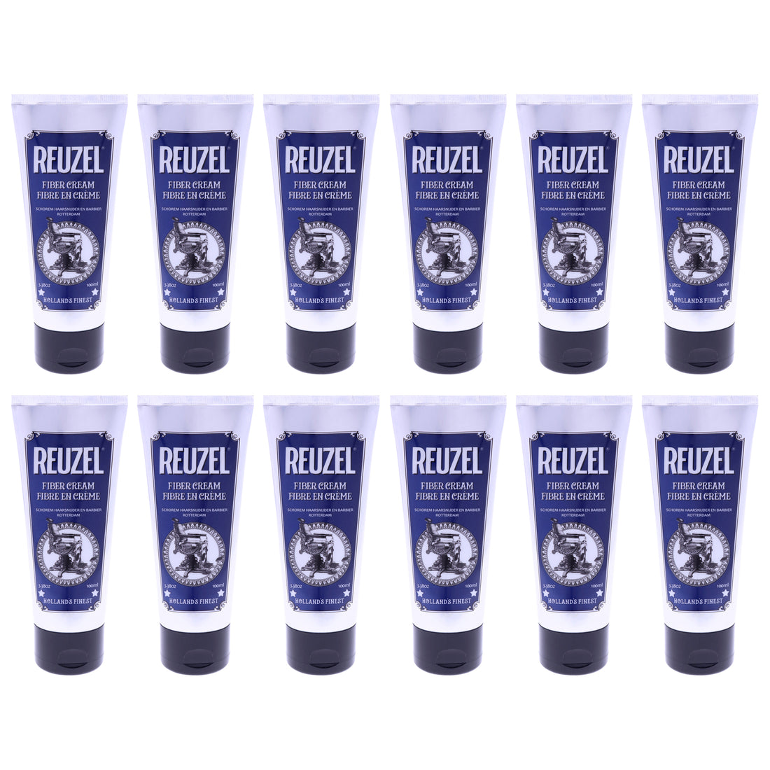 Fiber Cream by Reuzel for Men - 3.38 oz Cream - Pack of 12