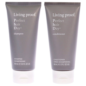 Curl Conditioning Wash and Curl Shampoo and Moisturizing Shine Oil Kit by Living Proof for Unisex - 3 Pc Kit 2oz Conditioner, 2oz Shampoo, 1.7oz Oil