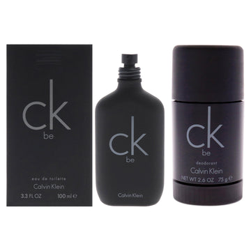 CK Be Kit by Calvin Klein for Unisex - 2 Pc Kit 3.3oz EDT Spray, 2.6oz Deodorant Stick