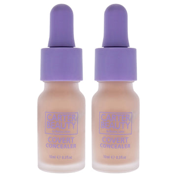 Covert Brightening Concealer - Shortbread by Carter Beauty for Women - 0.3 oz Concealer - Pack of 2