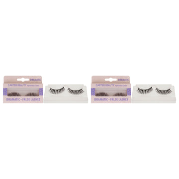 False Lashes - Dramatic by Carter Beauty for Women - 1 Pair Eyelashes - Pack of 2