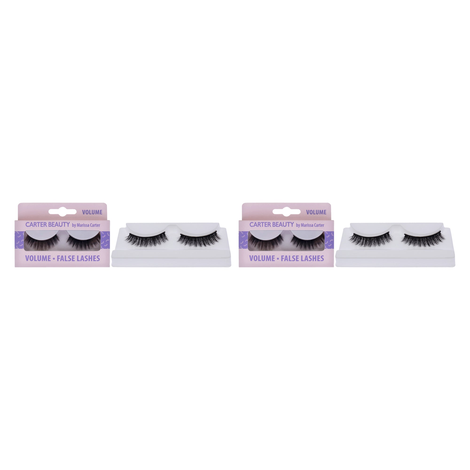 False Lashes - Volume by Carter Beauty for Women - 1 Pair Eyelashes - Pack of 2