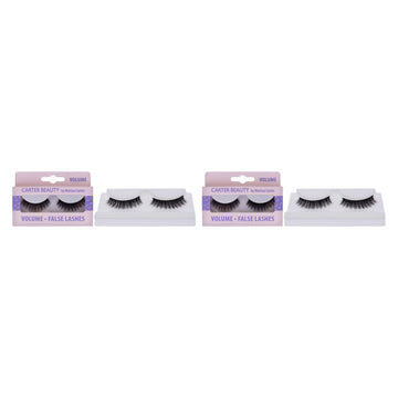 False Lashes - Volume by Carter Beauty for Women - 1 Pair Eyelashes - Pack of 2