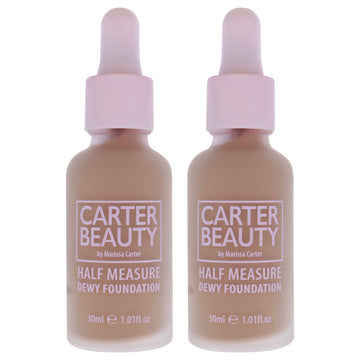 Half Measure Dewy Foundation - Caramel Chew by Carter Beauty for Women - 1.01 oz Foundation - Pack of 2