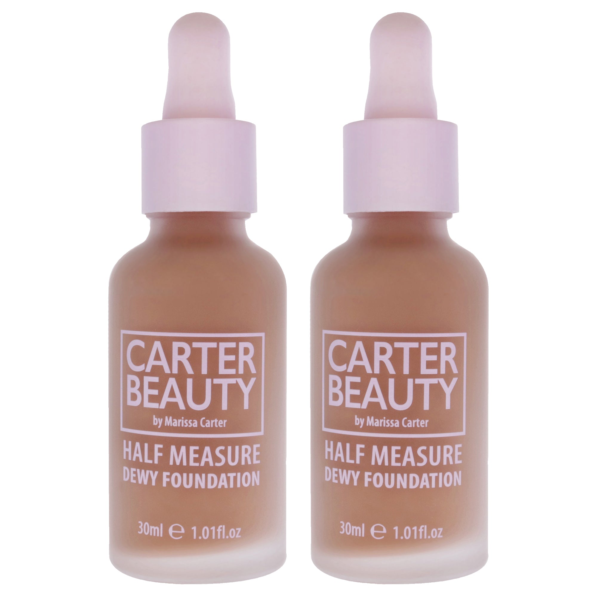 Half Measure Dewy Foundation - Pecan Pie by Carter Beauty for Women - 1.01 oz Foundation - Pack of 2