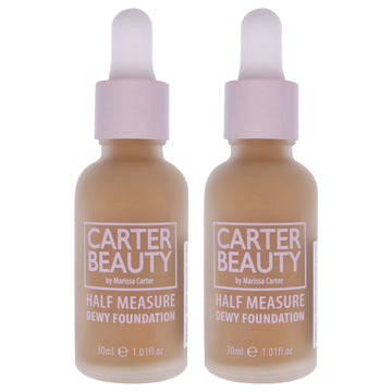 Half Measure Dewy Foundation - Sticky Toffee by Carter Beauty for Women - 1.01 oz Foundation - Pack of 2