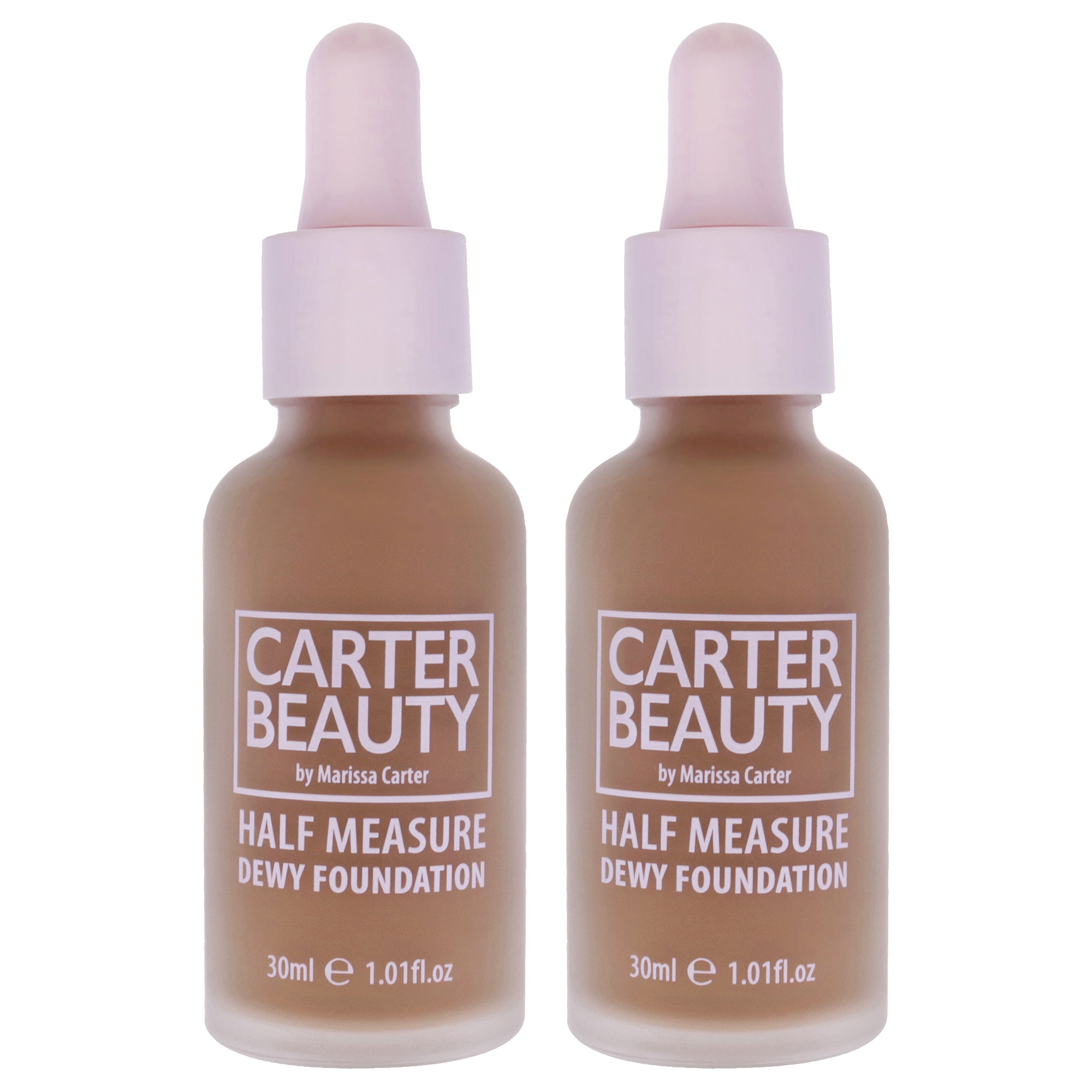 Half Measure Dewy Foundation - Tiramasu by Carter Beauty for Women - 1.01 oz Foundation - Pack of 2