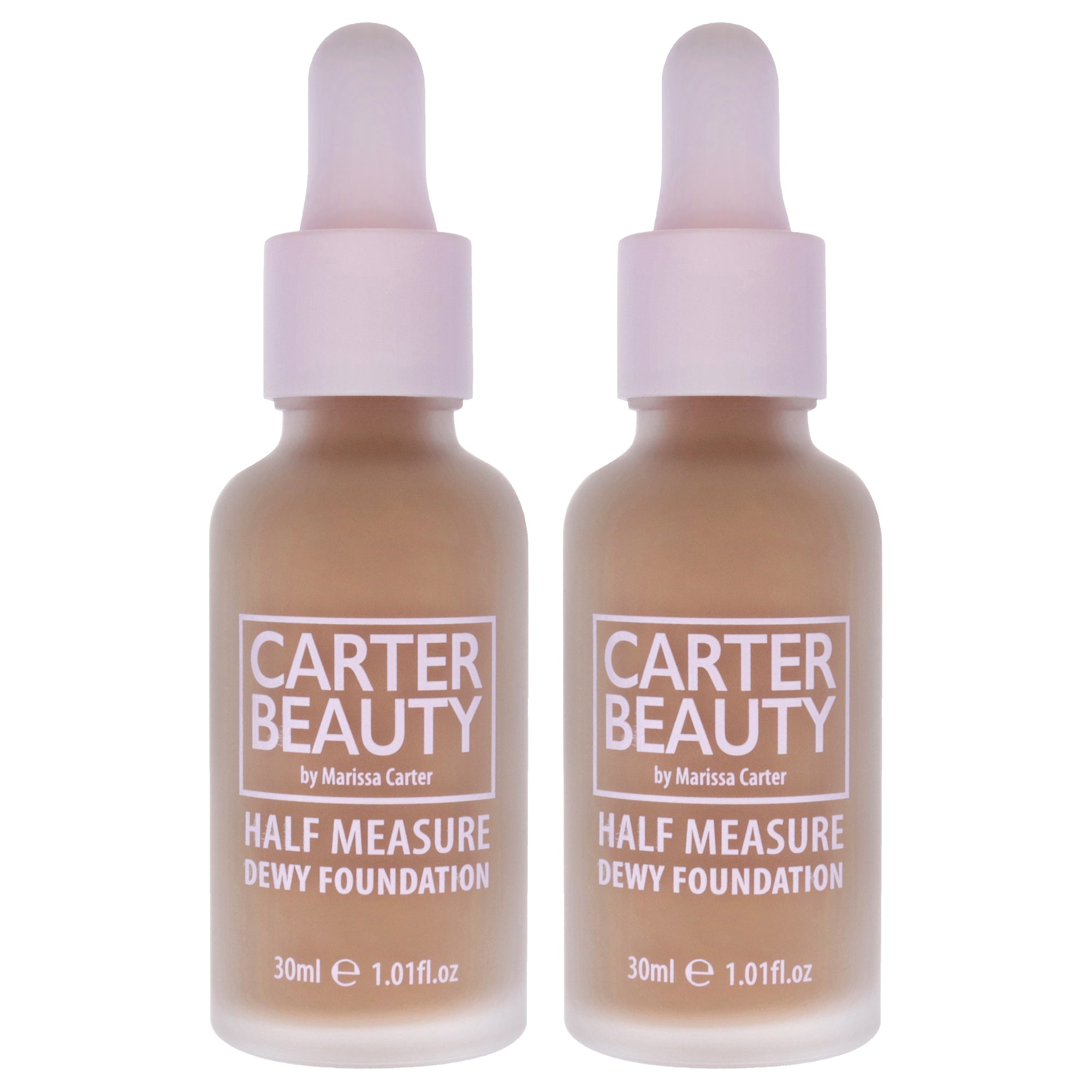 Half Measure Dewy Foundation - Truffle by Carter Beauty for Women - 1.01 oz Foundation - Pack of 2