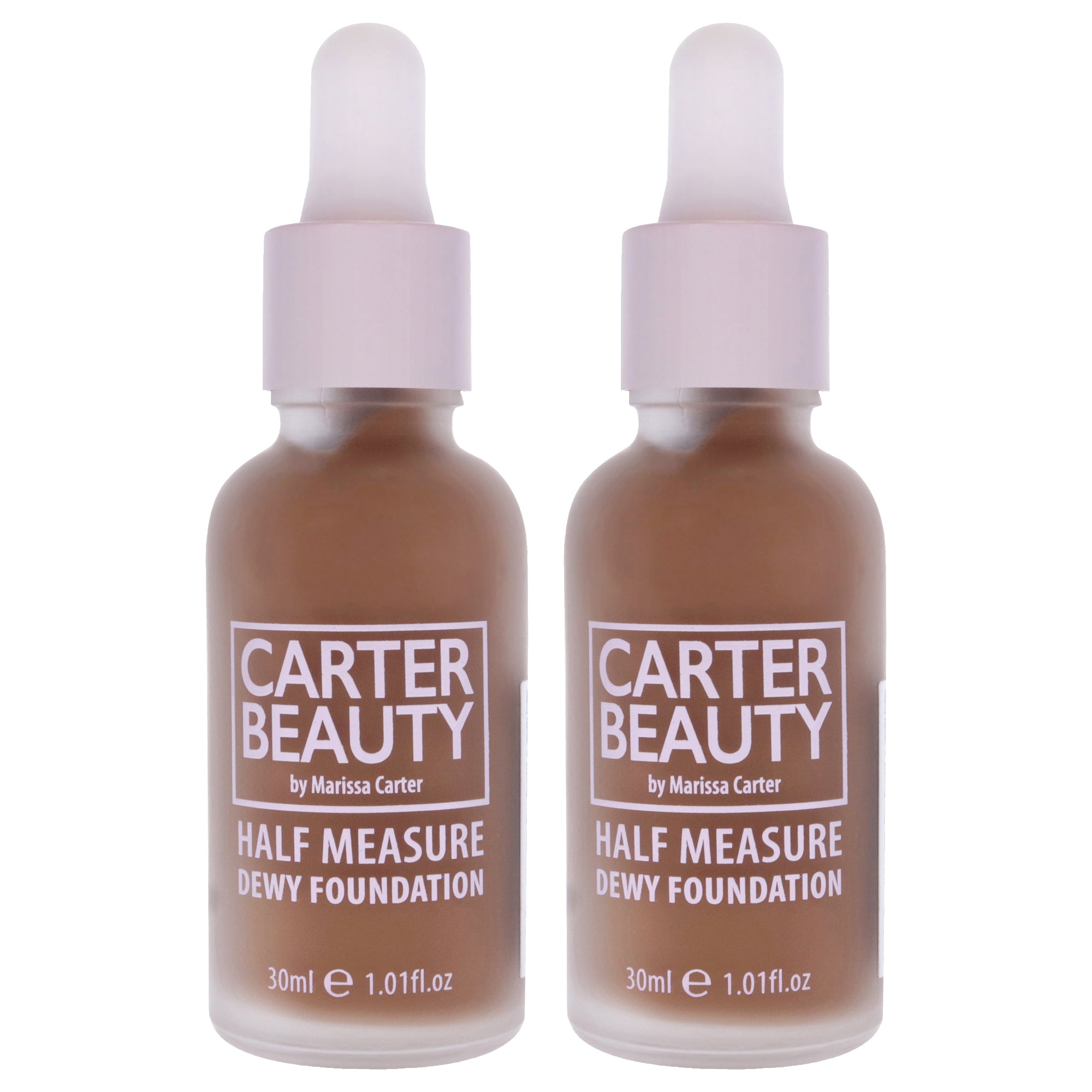 Half Measure Dewy Foundation - Vanilla Fudge by Carter Beauty for Women - 1.01 oz Foundation - Pack of 2