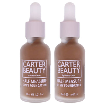 Half Measure Dewy Foundation - Vanilla Fudge by Carter Beauty for Women - 1.01 oz Foundation - Pack of 2