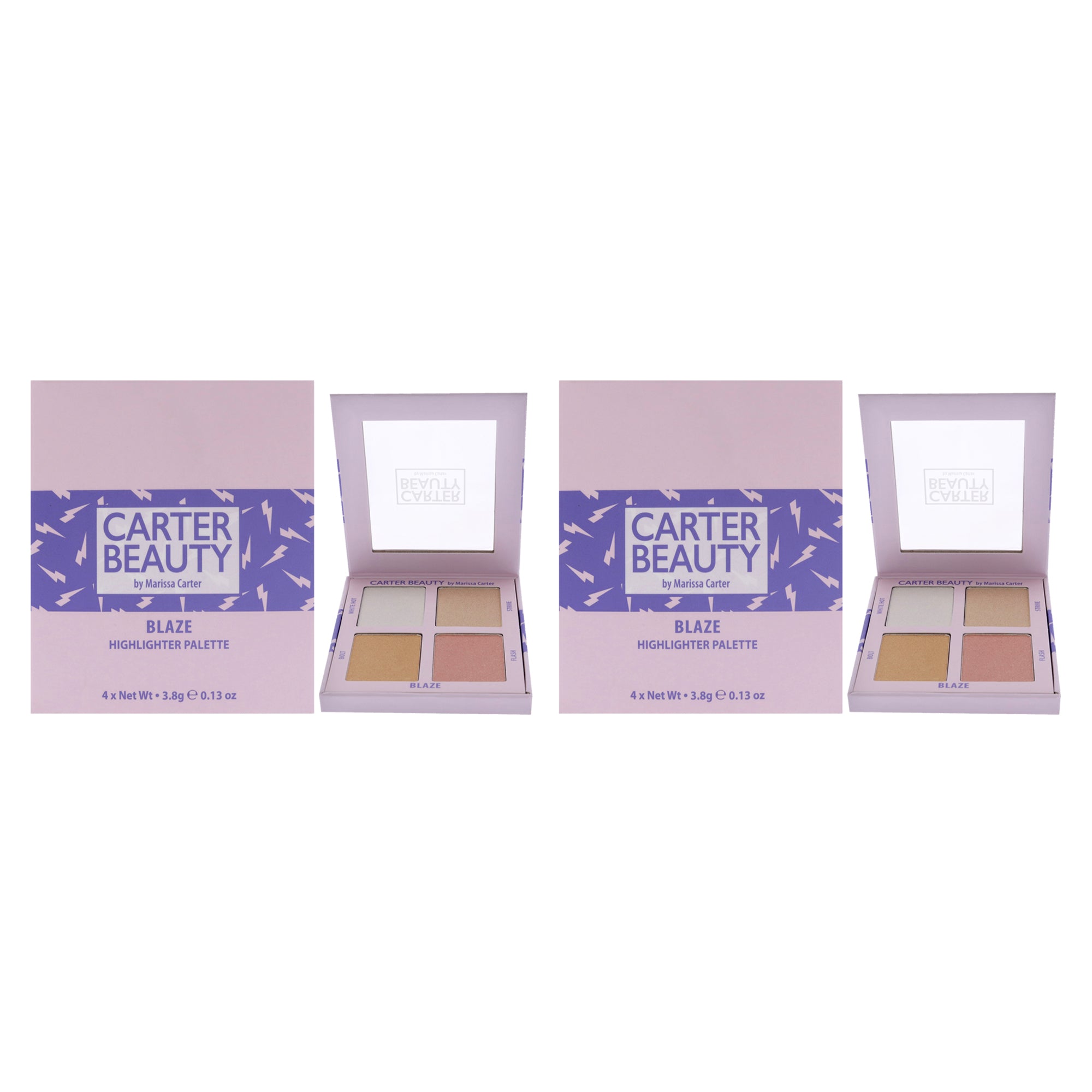 Highlighter Palette - Blaze by Carter Beauty for Women - 0.52 oz Highlighter - Pack of 2