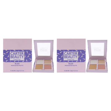 Highlighter Palette - Blaze by Carter Beauty for Women - 0.52 oz Highlighter - Pack of 2