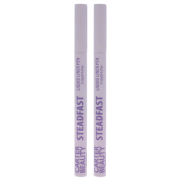 Steadfast Liquid Liner Pen - Jet Black by Carter Beauty for Women - 0.01 oz Eyeliner - Pack of 2