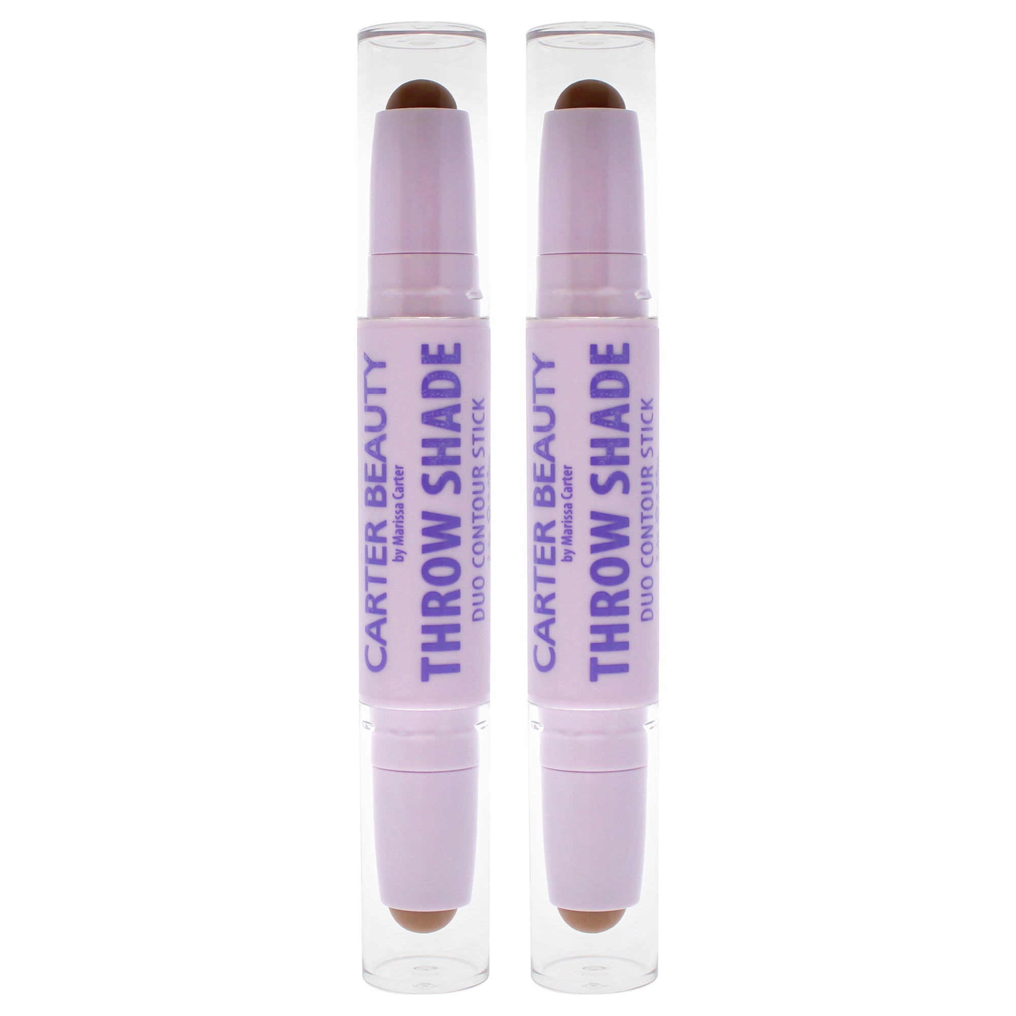 Throw Shade Duo Contour Stick - Dark by Carter Beauty for Women - 0.08 oz Contour - Pack of 2