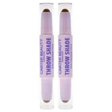 Throw Shade Duo Contour Stick - Dark by Carter Beauty for Women - 0.08 oz Contour - Pack of 2