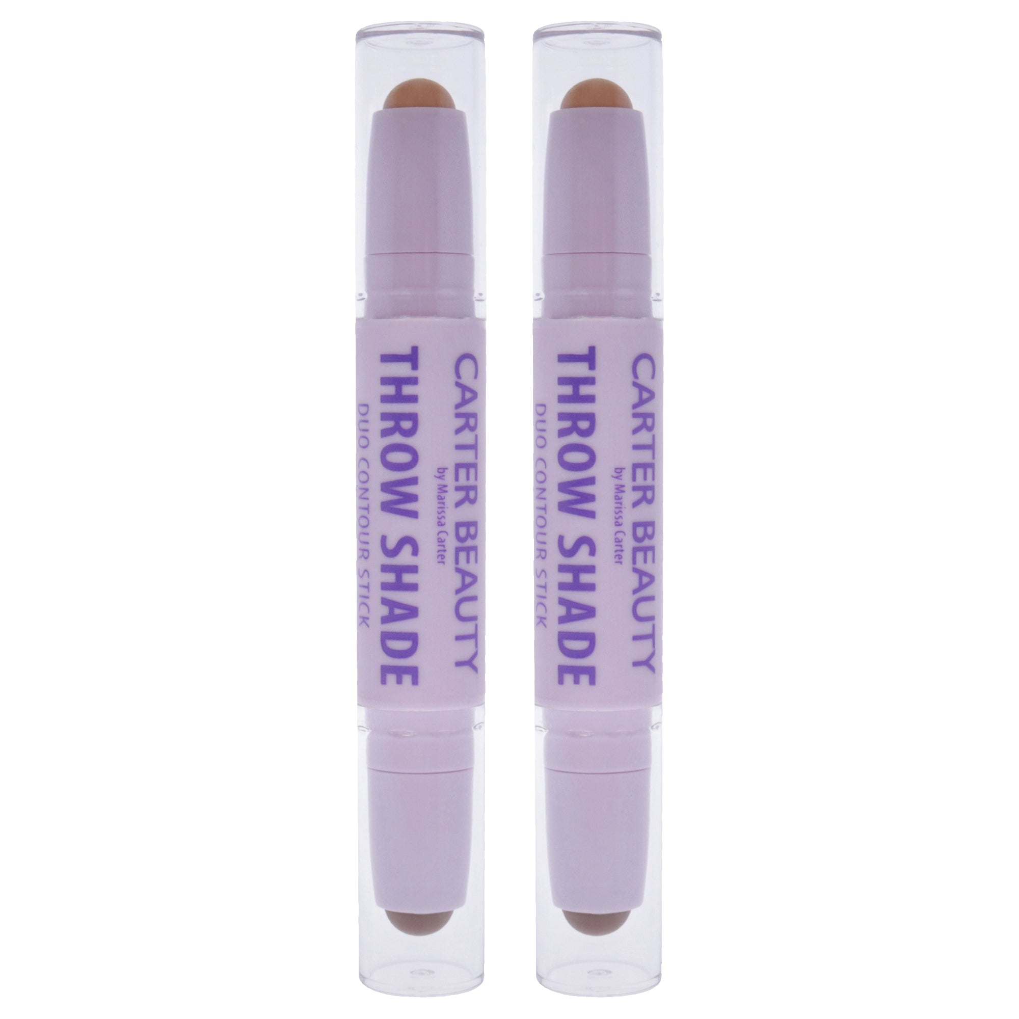 Throw Shade Duo Contour Stick - Medium by Carter Beauty for Women - 0.08 oz Contour - Pack of 2