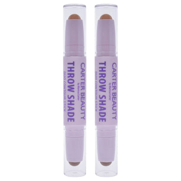 Throw Shade Duo Contour Stick - Medium by Carter Beauty for Women - 0.08 oz Contour - Pack of 2