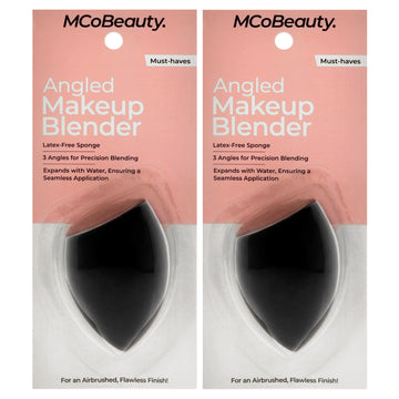 Angled Makeup Blender by MCoBeauty for Women - 1 Pc Sponge - Pack of 2