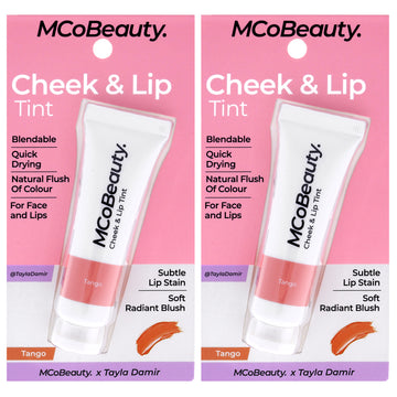 Cheek and Lip Tint - Tango by MCoBeauty for Women - 0.34 oz Makeup - Pack of 2
