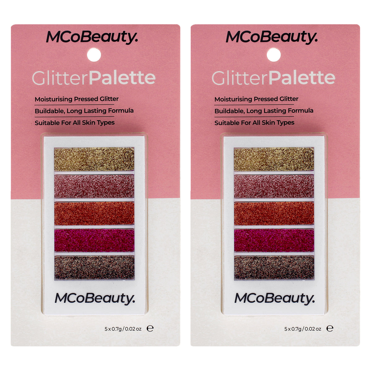 Glitter Eye Palette by MCoBeauty for Women - 0.02 oz Eye Shadow - Pack of 2
