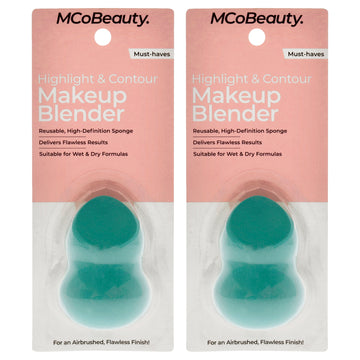 Highlight and Contour Makeup Blender by MCoBeauty for Women - 1 Pc Sponge - Pack of 2