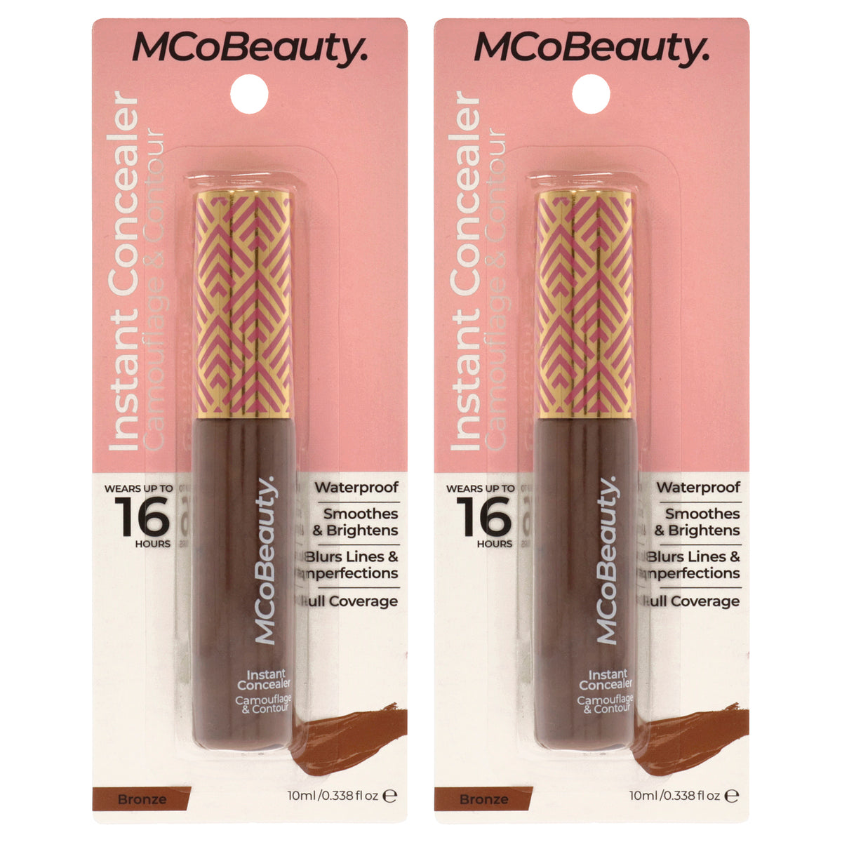 Instant Camouflage and Contour Concealer - Braonze by MCoBeauty for Women - 0.3 oz Concealer - Pack of 2