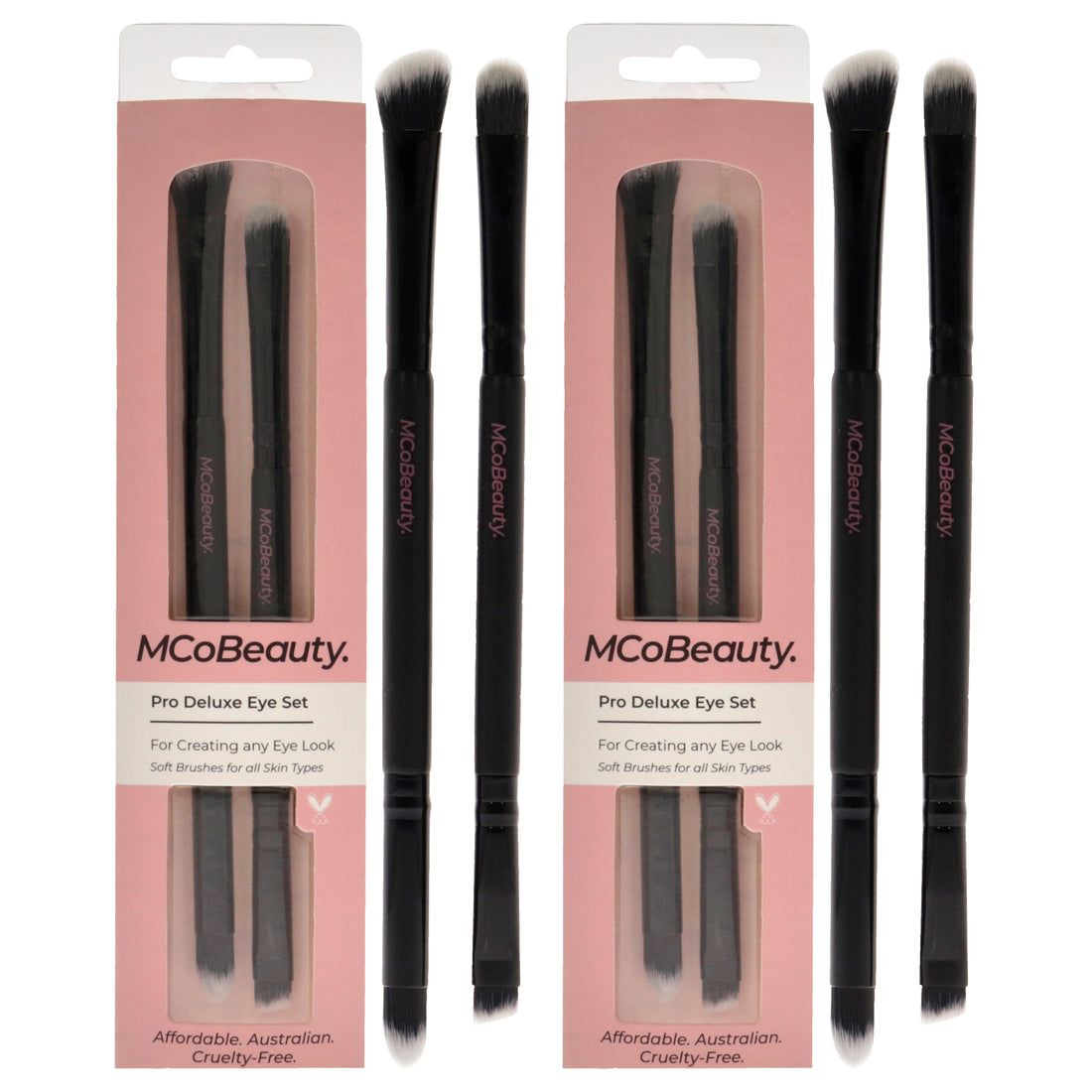 Pro Deluxe Eye Set by MCoBeauty for Women - 2 Pc Brush - Pack of 2