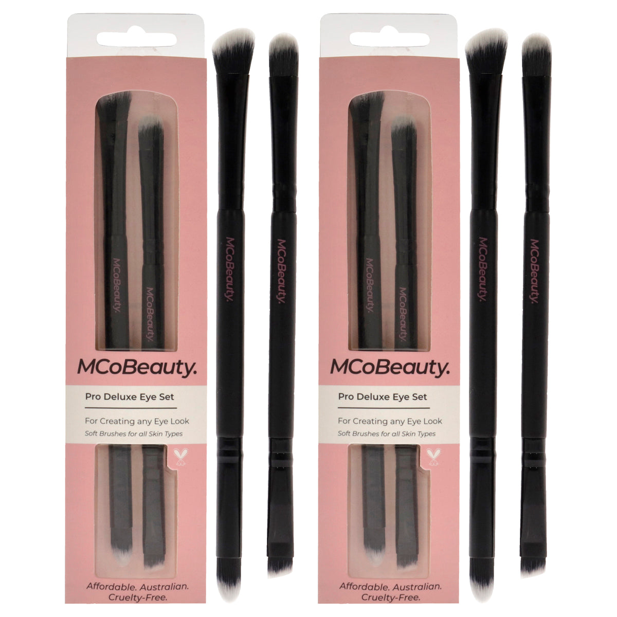 Pro Deluxe Eye Set by MCoBeauty for Women - 2 Pc Brush - Pack of 2