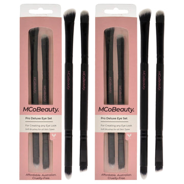 Pro Deluxe Eye Set by MCoBeauty for Women - 2 Pc Brush - Pack of 2