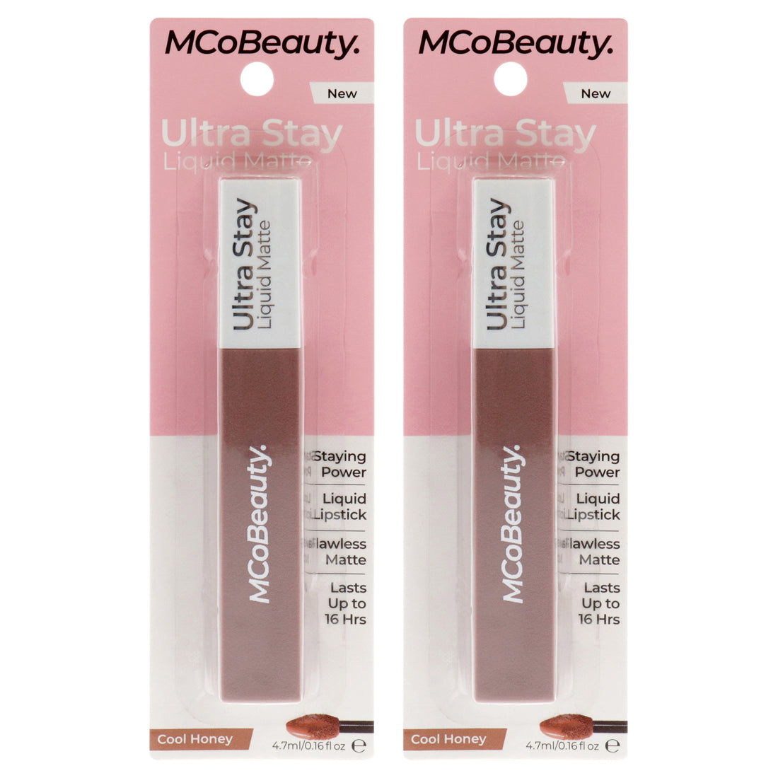 Ultra Stay Matte Liquid Lipstick - Cool Honey by MCoBeauty for Women - 0.16 oz Lipstick - Pack of 2