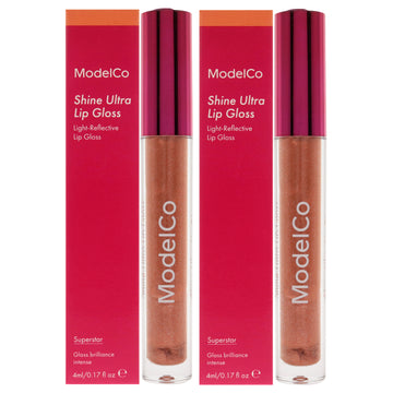 Shine Ultra Lip Gloss - Superstar by ModelCo for Women - 0.17 oz Lip Gloss - Pack of 2