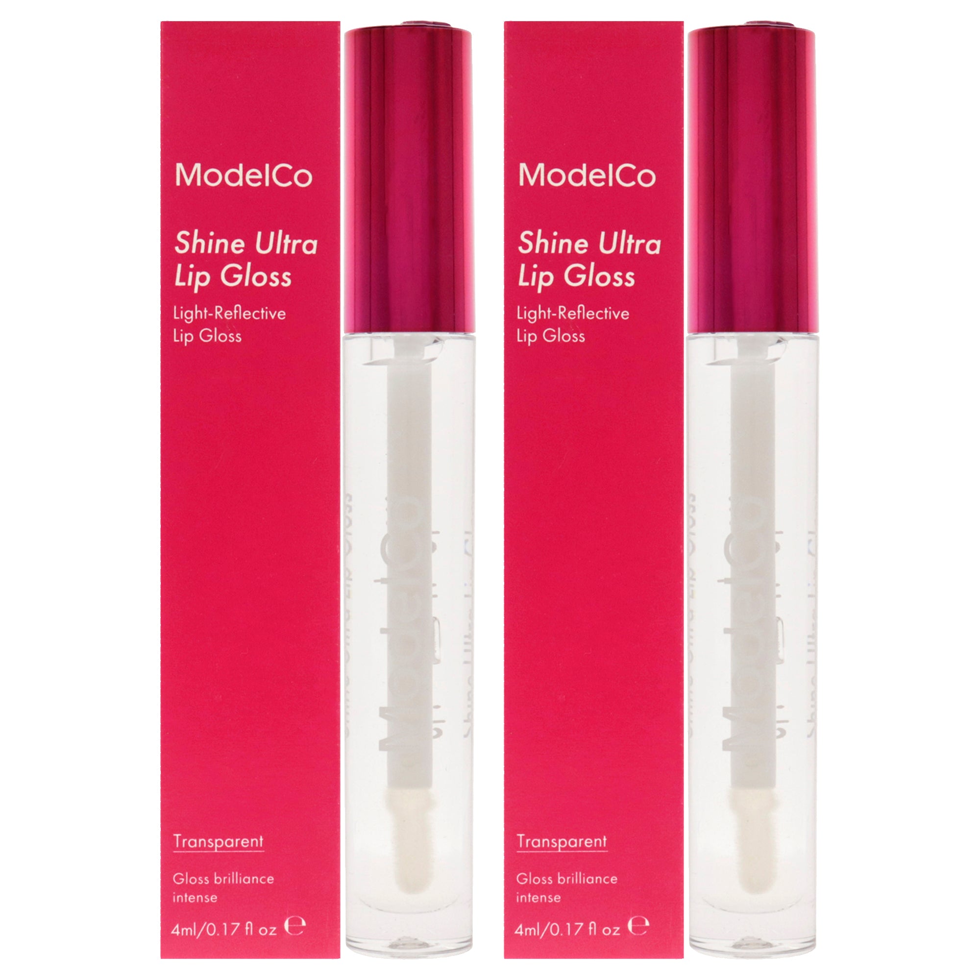Shine Ultra Lip Gloss - Transparent by ModelCo for Women - 0.17 oz Lip Gloss - Pack of 2