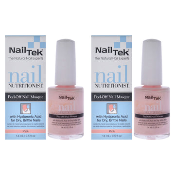 Nail Nutritionist Peel-Off Nail Masque - Pink by Nail Tek for Women - 0.5 oz Nail Mask - Pack of 2