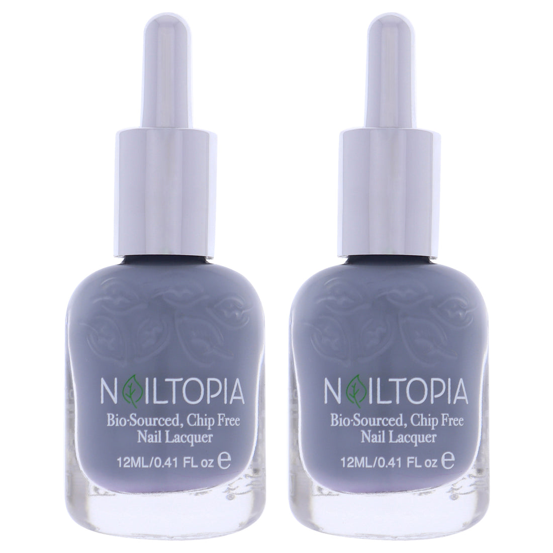 Bio-Sourced Chip Free Nail Lacquer - Blank Slate by Nailtopia for Women - 0.41 oz Nail Polish - Pack of 2